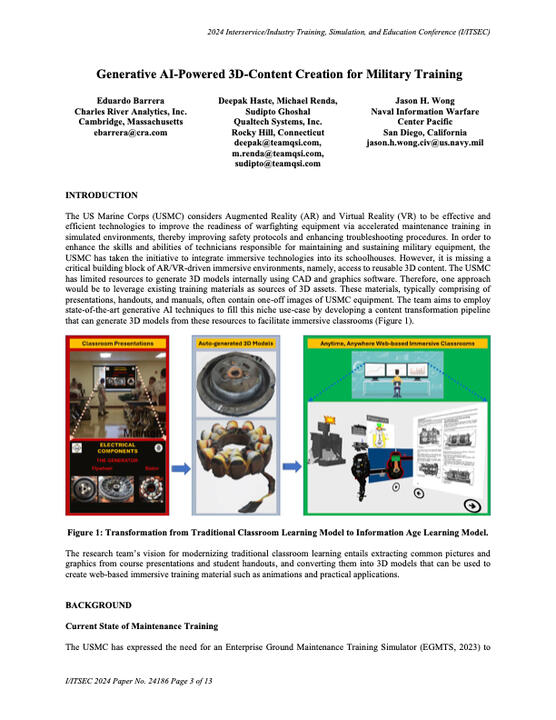 Barrera, et. al (2024) // GenAI 3D Content